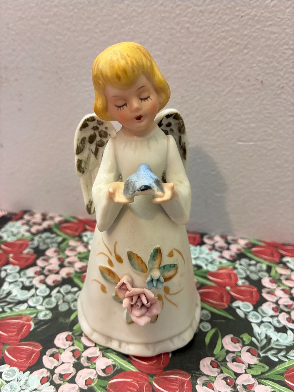 Porcelain Angel Figurine Bell